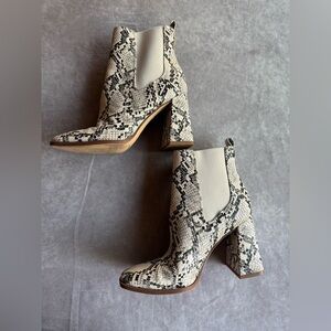 Circus by Sam Edelman Snakeskin Heeled Boots